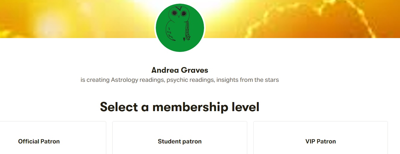 Screenshot of a Patreon page