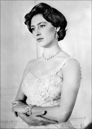 black and white photograph of Princess Margaret