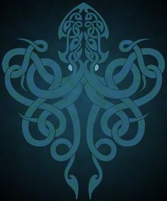 Stylised image of a squid or kraken's head.